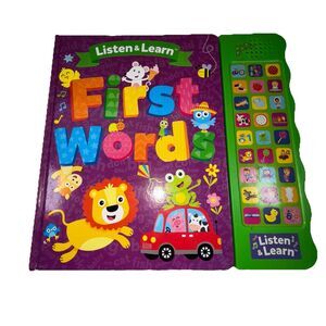 Listen & Learn First Words Book & 27-Button Sound Pad Electronic Toy Toddler